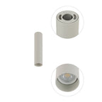 Nowodvorski Lampa downlights natynkowa FOURTY S 10W only LED 50/60Hz - Stal lakierowana - Silk gray