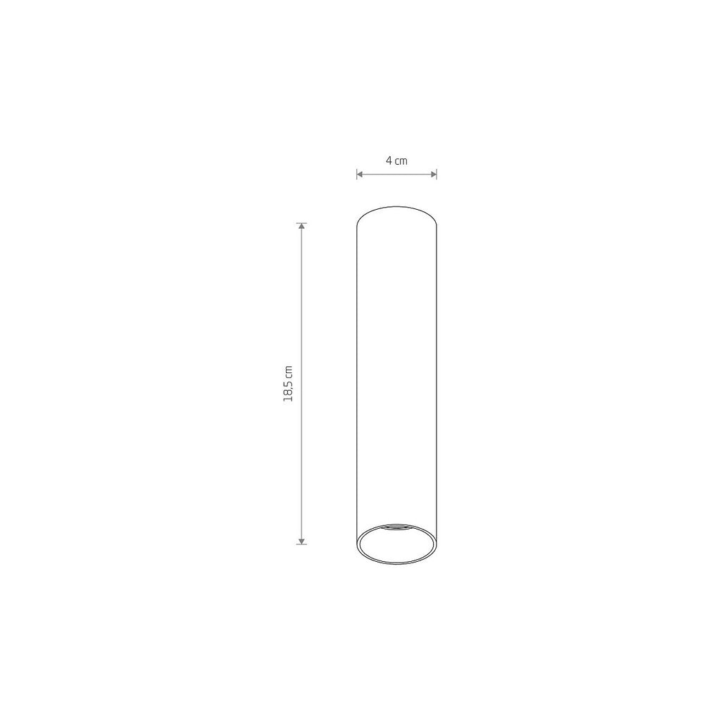 Nowodvorski Lampa downlights natynkowa FOURTY S 10W only LED 50/60Hz - Stal lakierowana - Silk gray 10883