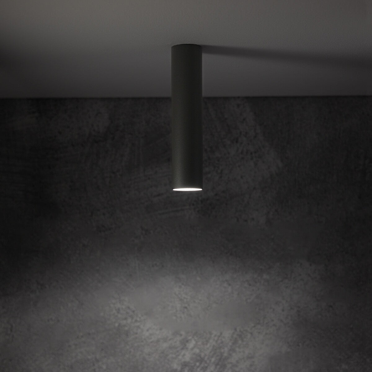 Nowodvorski Lampa downlights natynkowa FOURTY S 10W only LED 50/60Hz - Stal lakierowana - Umbra gray 10884 - lampa włączona