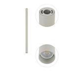 Nowodvorski Lampa downlights natynkowa FOURTY M 10W only LED 50/60Hz - Aluminium lakierowane - Silk gray