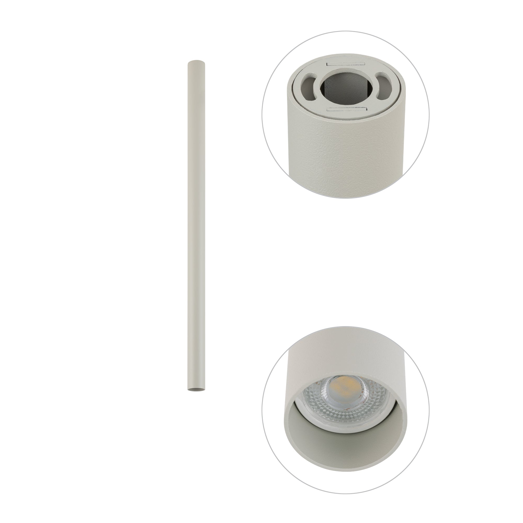 Nowodvorski Lampa downlights natynkowa FOURTY M 10W only LED 50/60Hz - Aluminium lakierowane - Silk gray