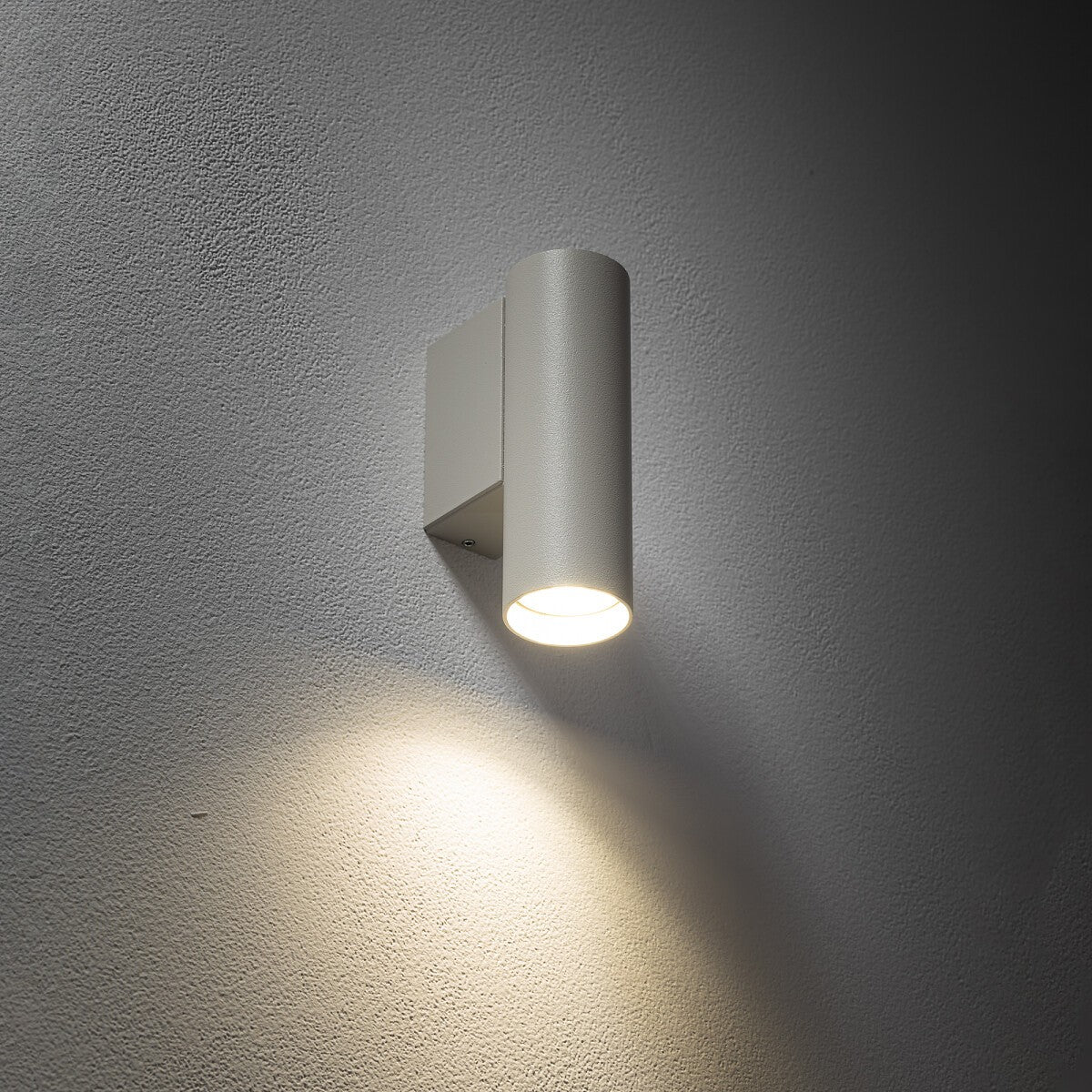 Nowodvorski Kinkiet FOURTY WALL S 10W only LED 50/60Hz - Stal lakierowana - Silk gray 10888 - lampa włączona