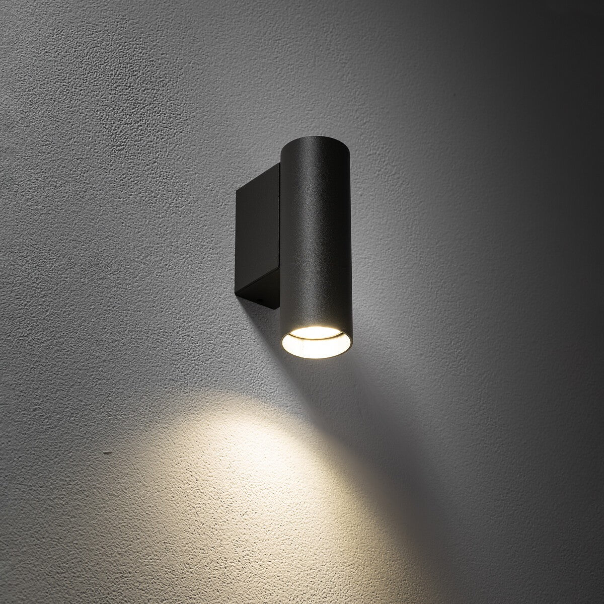 Nowodvorski Kinkiet FOURTY WALL S 10W only LED 50/60Hz - Stal lakierowana - Umbra gray 10889 - lampa włączona
