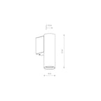Nowodvorski Kinkiet FOURTY WALL S 10W only LED 50/60Hz - Stal lakierowana - Umbra gray 10889