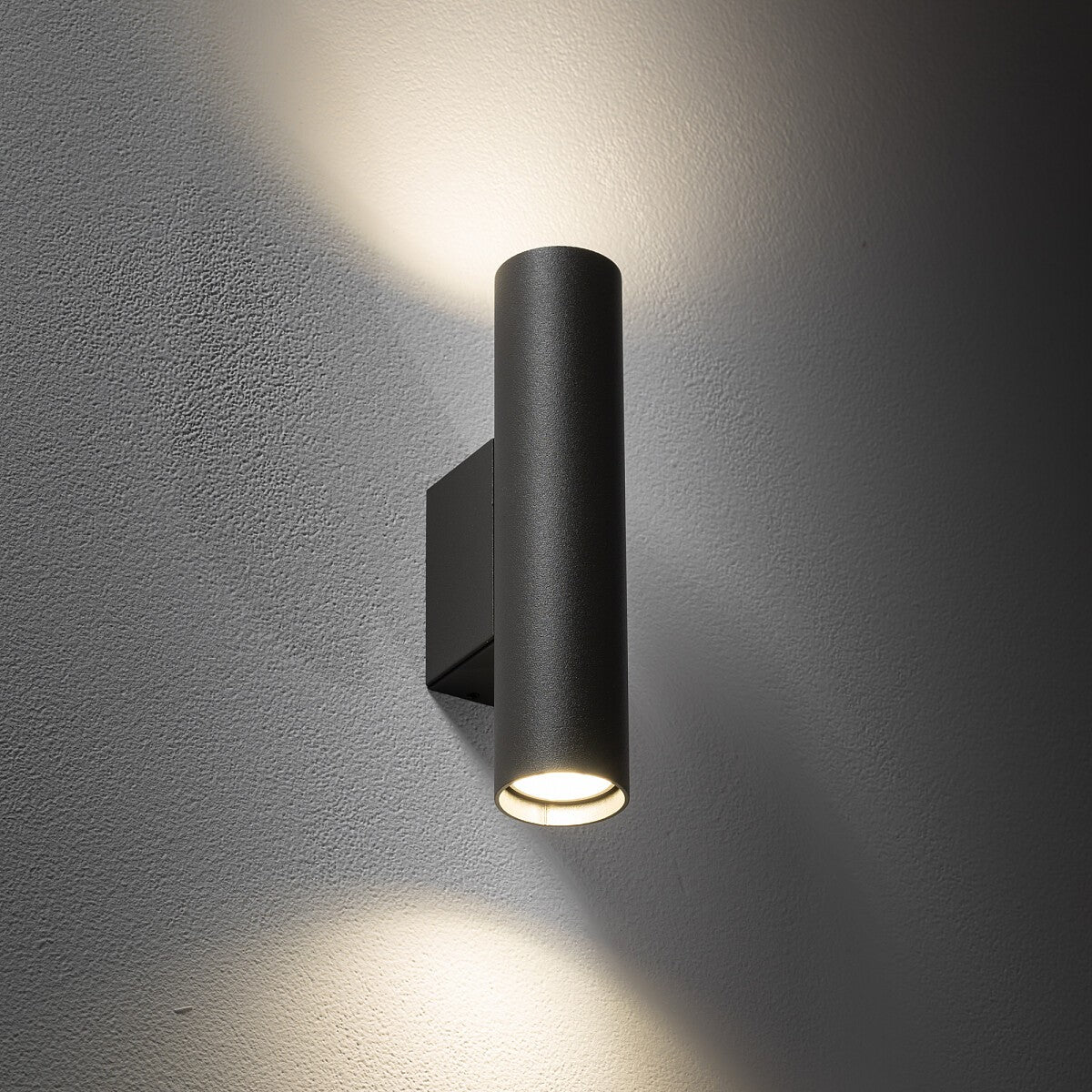 Nowodvorski Kinkiet FOURTY WALL M 10W only LED 50/60Hz - Stal lakierowana - Umbra gray 10891 - lampa włączona