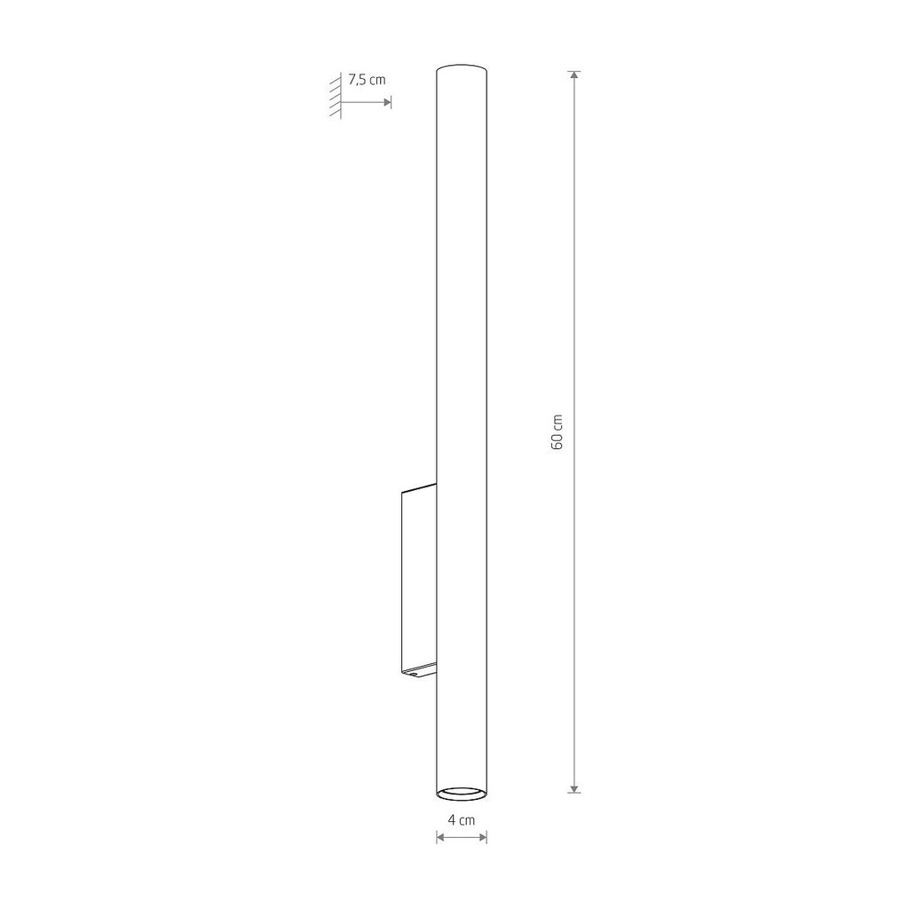 Nowodvorski Kinkiet FOURTY WALL XL 10W only LED 50/60Hz - Stal lakierowana - Umbra gray 10893