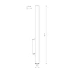 Nowodvorski Kinkiet FOURTY WALL XL 10W only LED 50/60Hz - Stal lakierowana - Umbra gray 10893
