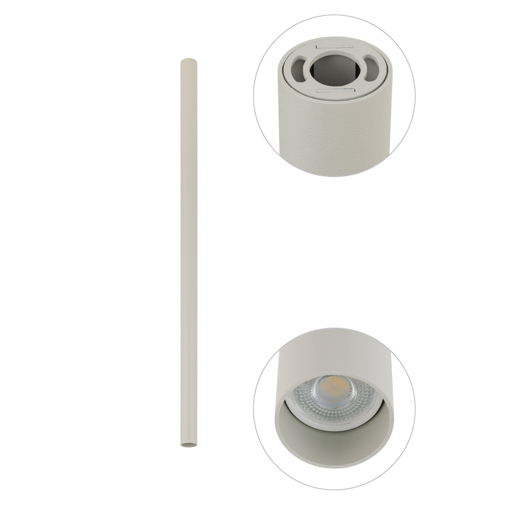 Nowodvorski Lampa downlights natynkowa FOURTY L 10W only LED 50/60Hz - Aluminium lakierowane - Silk gray