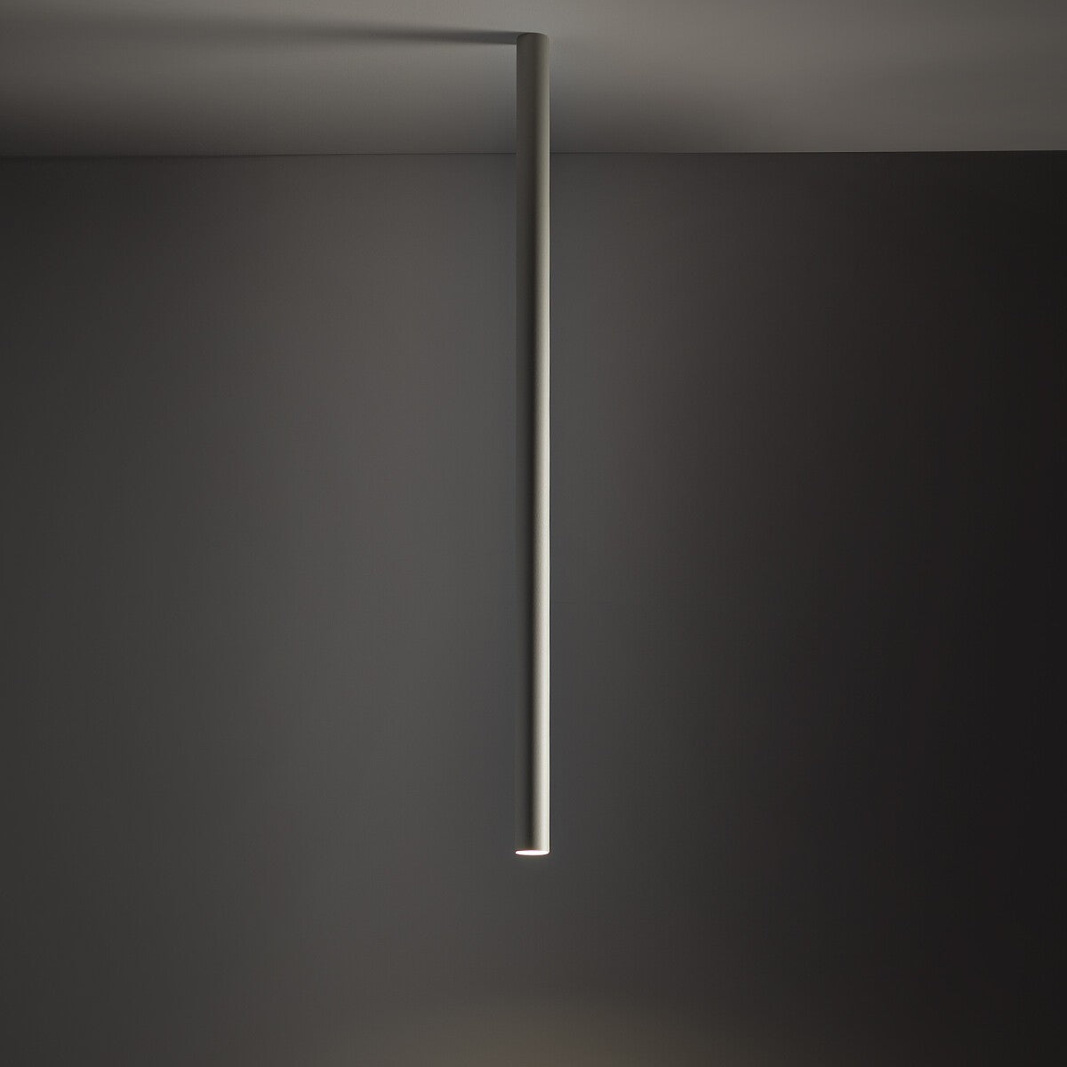 Nowodvorski Lampa downlights natynkowa FOURTY L 10W only LED 50/60Hz - Aluminium lakierowane - Silk gray 10895 - lampa włączona