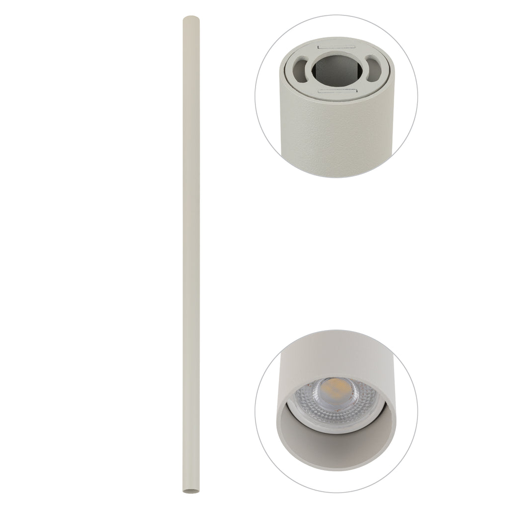 Nowodvorski Lampa downlights natynkowa FOURTY XL 10W only LED 50/60Hz - Aluminium lakierowane - Silk gray