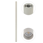 Nowodvorski Lampa downlights natynkowa FOURTY XL 10W only LED 50/60Hz - Aluminium lakierowane - Silk gray