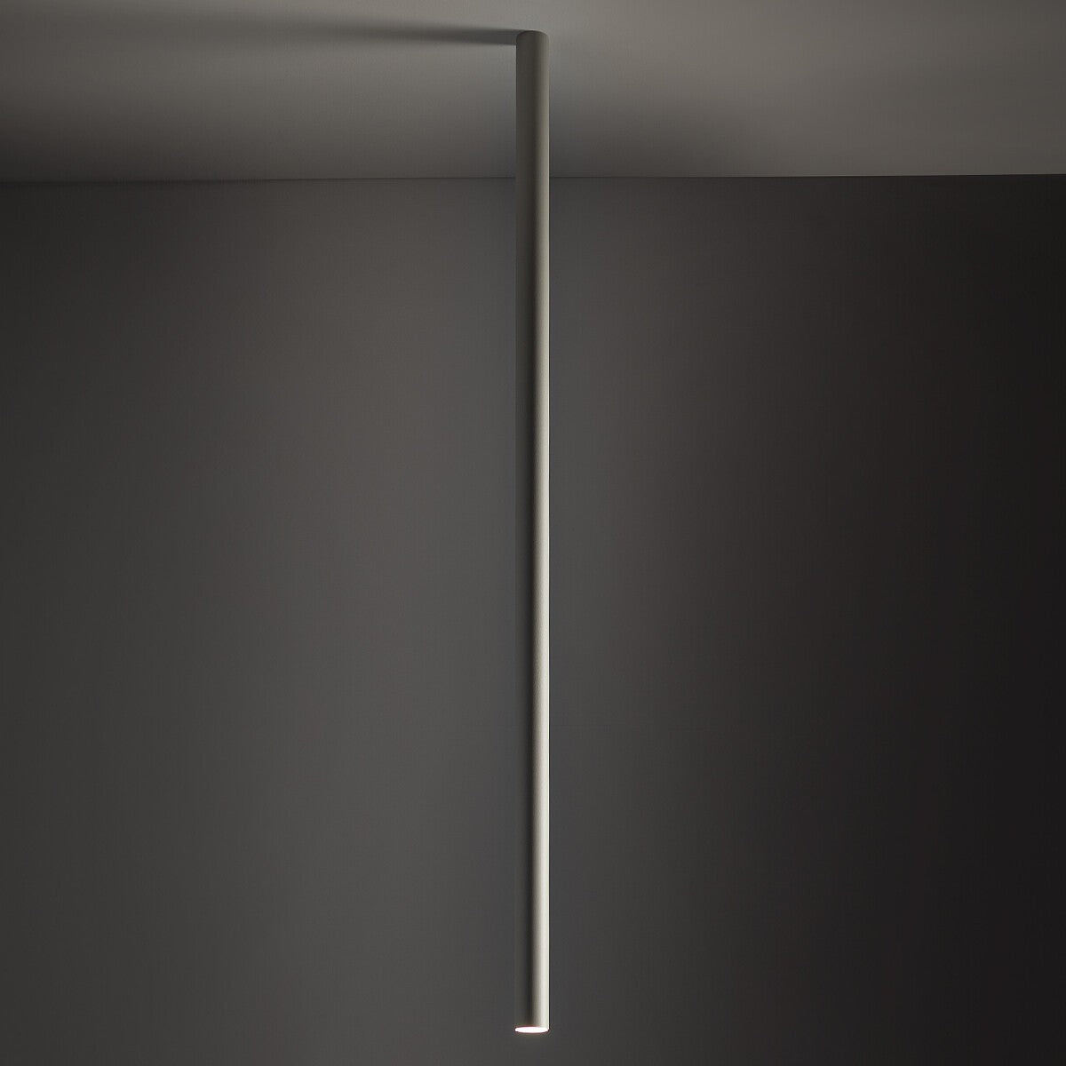 Nowodvorski Lampa downlights natynkowa FOURTY XL 10W only LED 50/60Hz - Aluminium lakierowane - Silk gray 10898 - lampa włączona