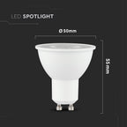 5W GU10 Żarówka LED / Chip SAMSUNG / Barwa:6400K / Trzonek:GU10 / Ściemniana