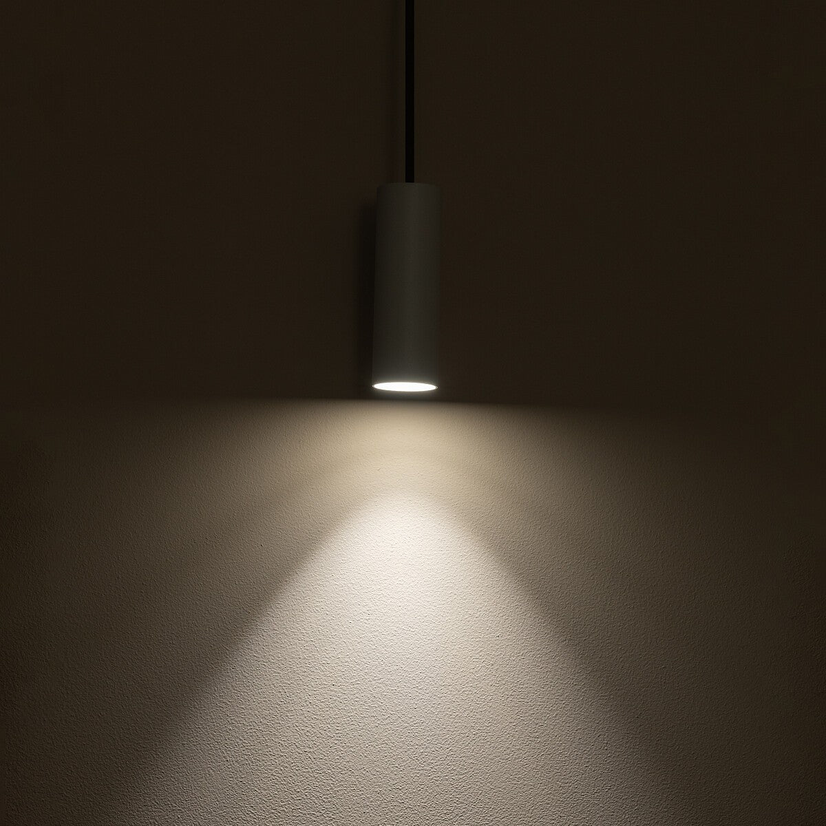 Nowodvorski Lampa wisząca FOURTY S 10W only LED 50/60Hz - Stal lakierowana - Silk gray 10900 - lampa włączona