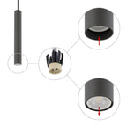 Nowodvorski Lampa wisząca FOURTY M 10W only LED 50/60Hz - Stal lakierowana - Umbra gray