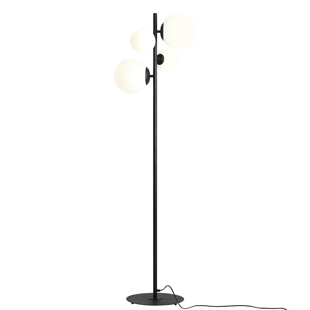Aldex Lampa Stojąca Bloom Black - Metal / szkło - Czarny 1091A1