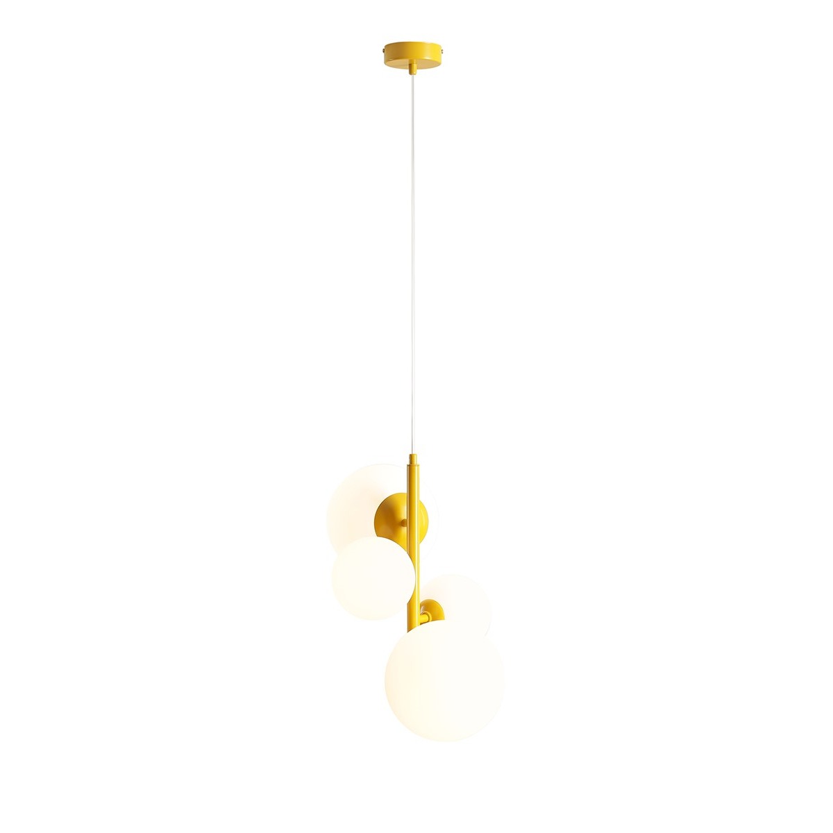 Aldex Lampa Wisząca Bloom 4 Mustard - Metal / szkło - Musztardowy 1091L14