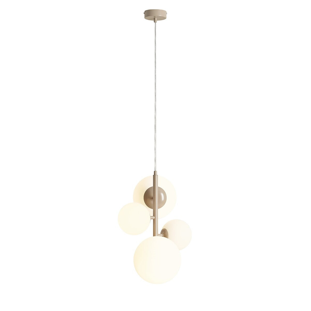 Aldex Lampa Wisząca Bloom 4 Beige - Metal / szkło - Beżowy 1091L17