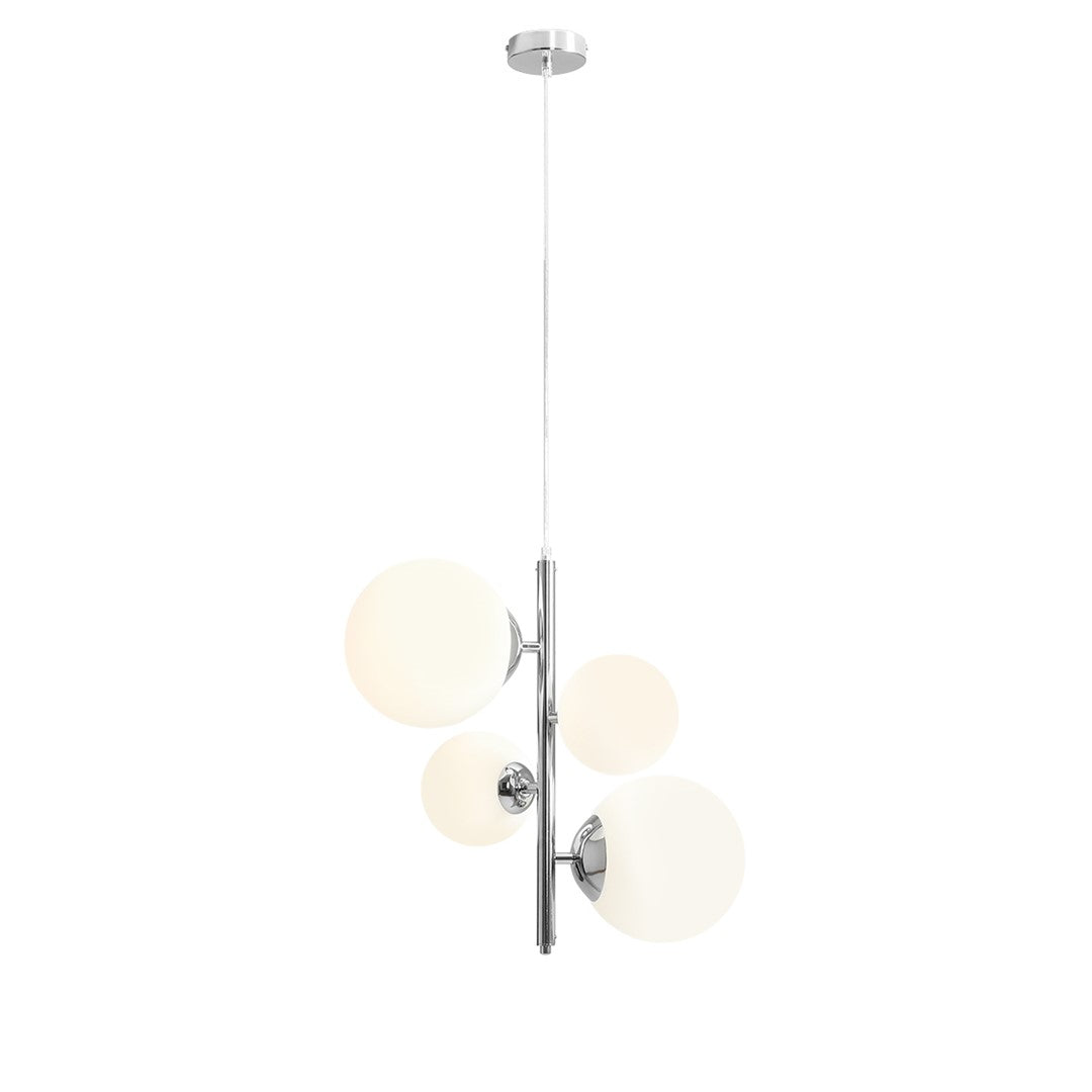 Aldex Lampa Wisząca Bloom 4 Chrome - Metal / szkło - Chrom 1091L4