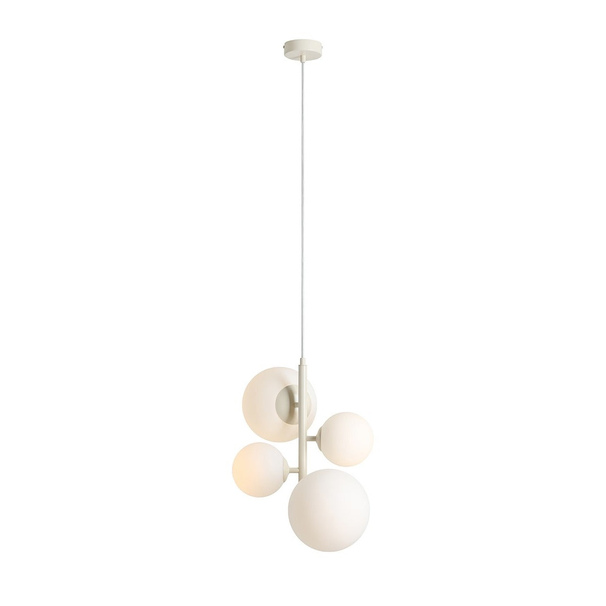 Aldex Lampa Wisząca Bloom 4 Cream - Metal / szkło - Kremowy 1091L9