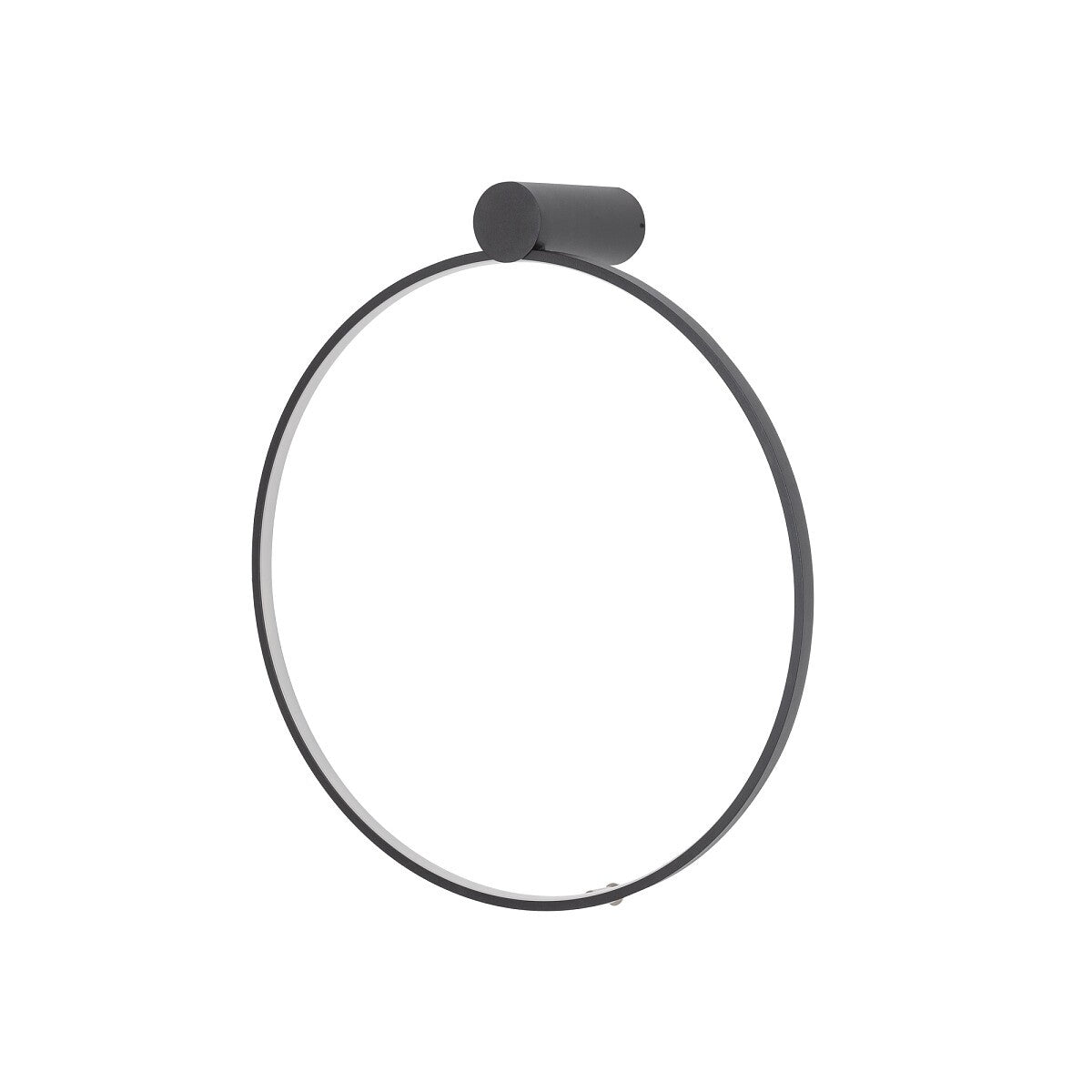Nowodvorski Lampa przysufitowa CIRCOLO LED S 18W 50/60Hz - Aluminium lakierowane - Czarny I 10928 - lampa włączona