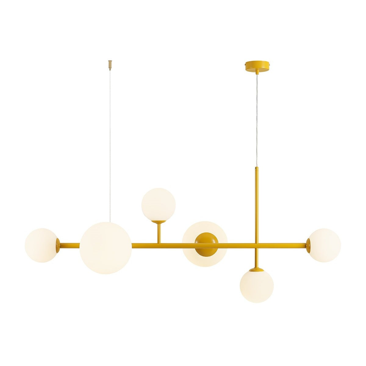 Aldex Lampa Wisząca Dione 6 Mustard - Metal / szkło - Musztardowy 1092K14