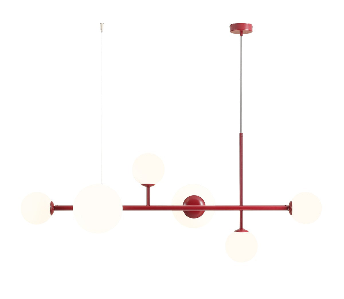Aldex Lampa Wisząca Dione 6 Red Wine - Metal / szkło - Bordowy 1092K15