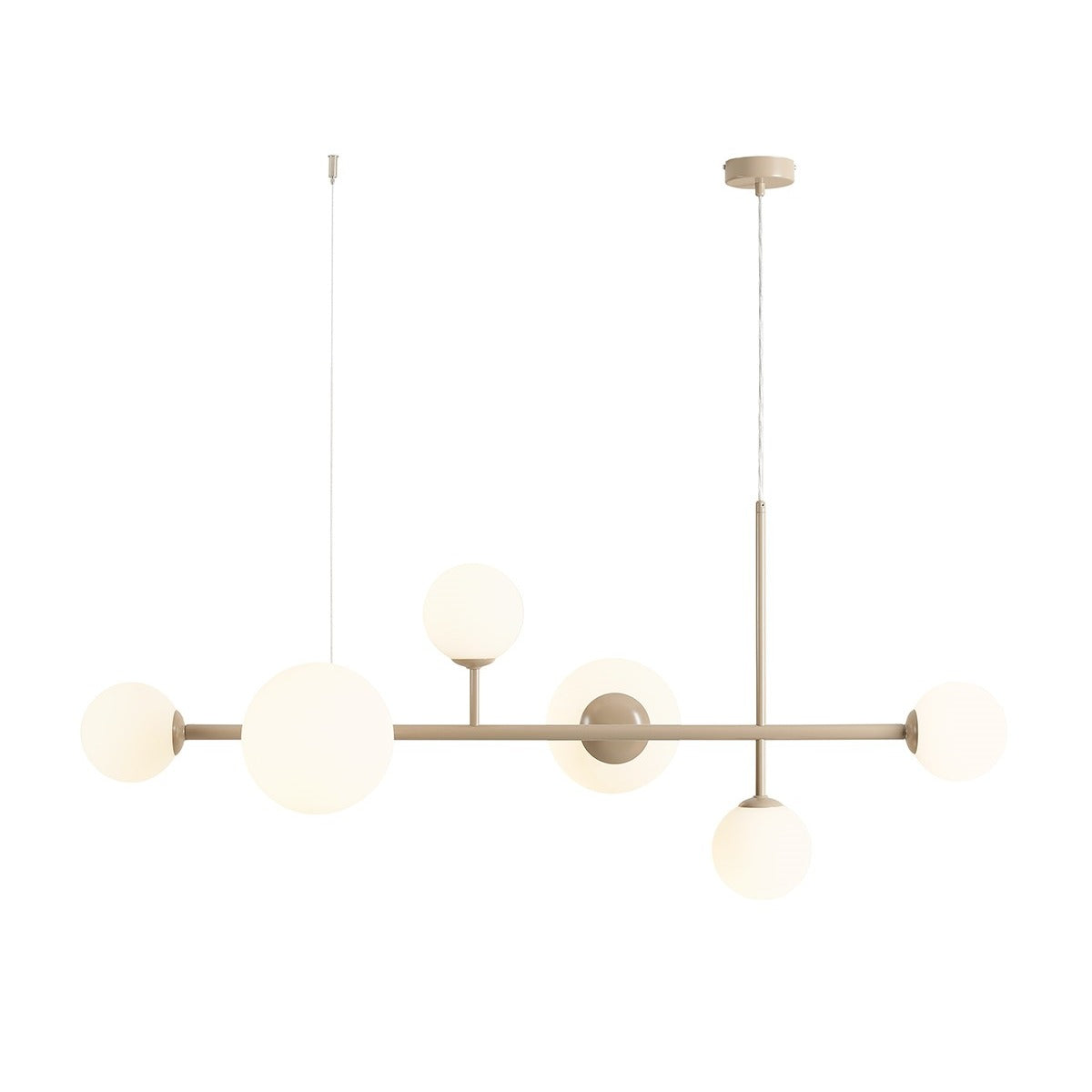 Aldex Lampa Wisząca Dione 6 Beige - Metal / szkło - Beżowy 1092K17