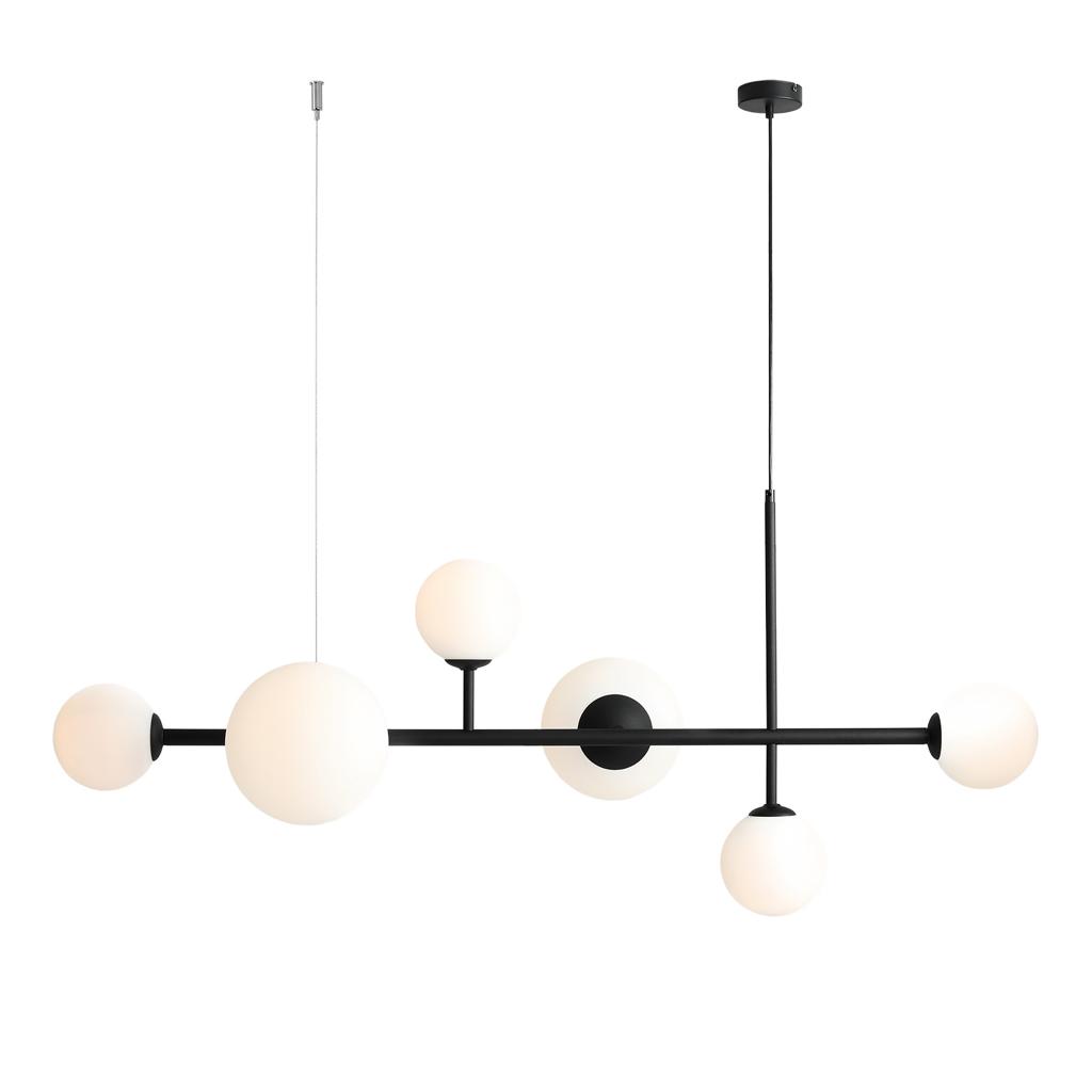 Aldex Lampa Wisząca Dione 6 Black - Metal / szkło - Czarny 1092K1