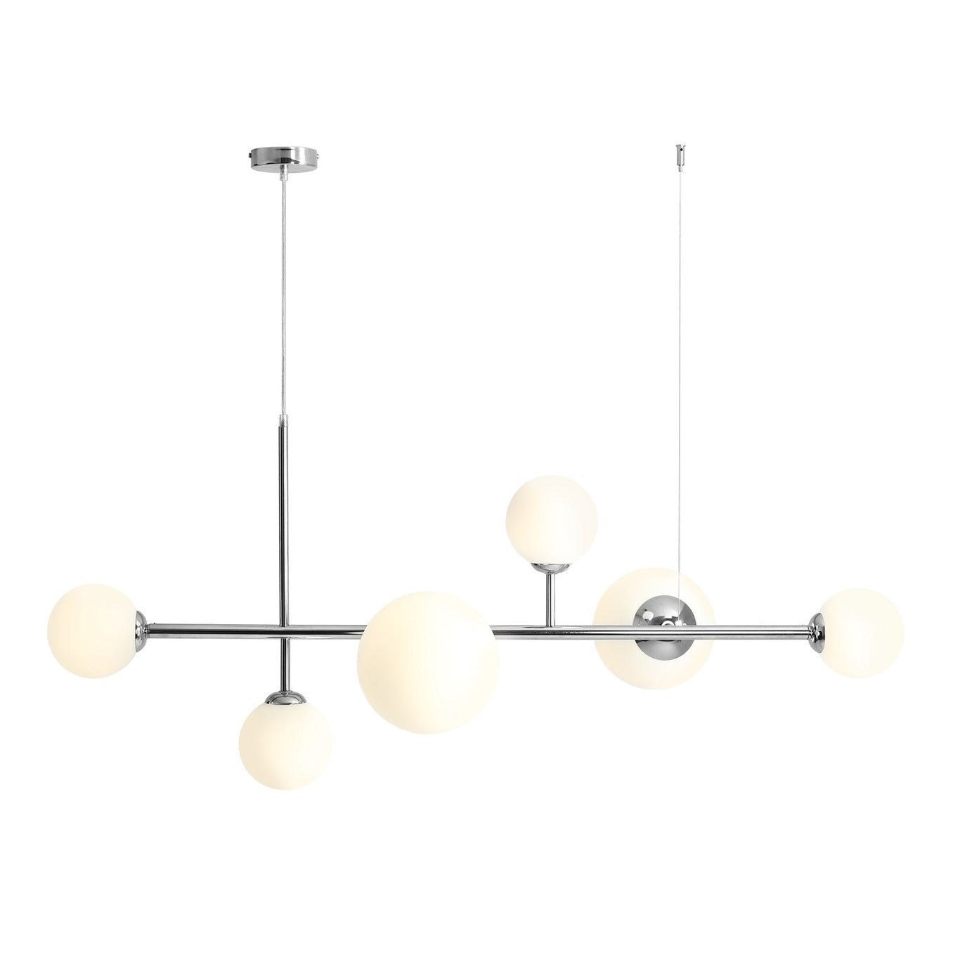 Aldex Lampa Wisząca Dione 6 Chrome - Metal / szkło - Chrom 1092K4