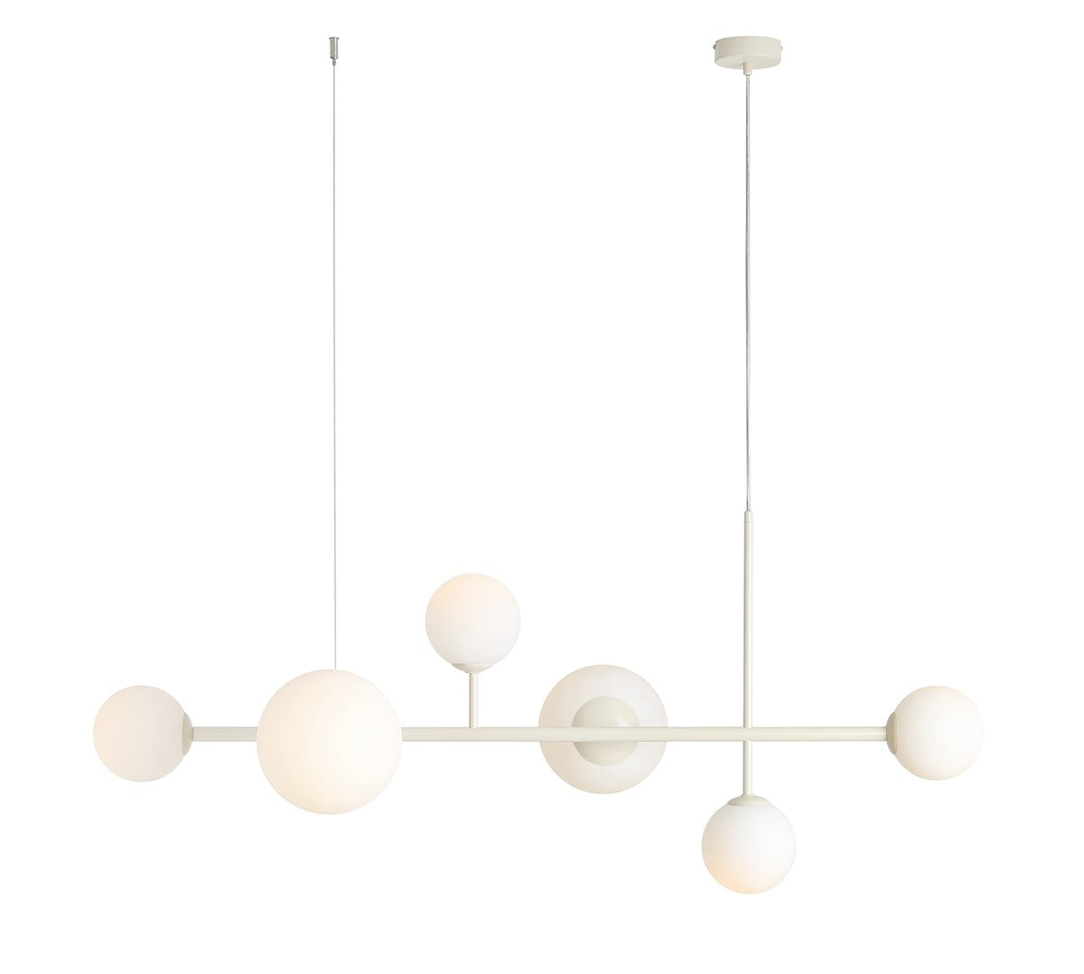 Aldex Lampa Wisząca Dione 6 Cream - Metal / szkło - Kremowy 1092K9