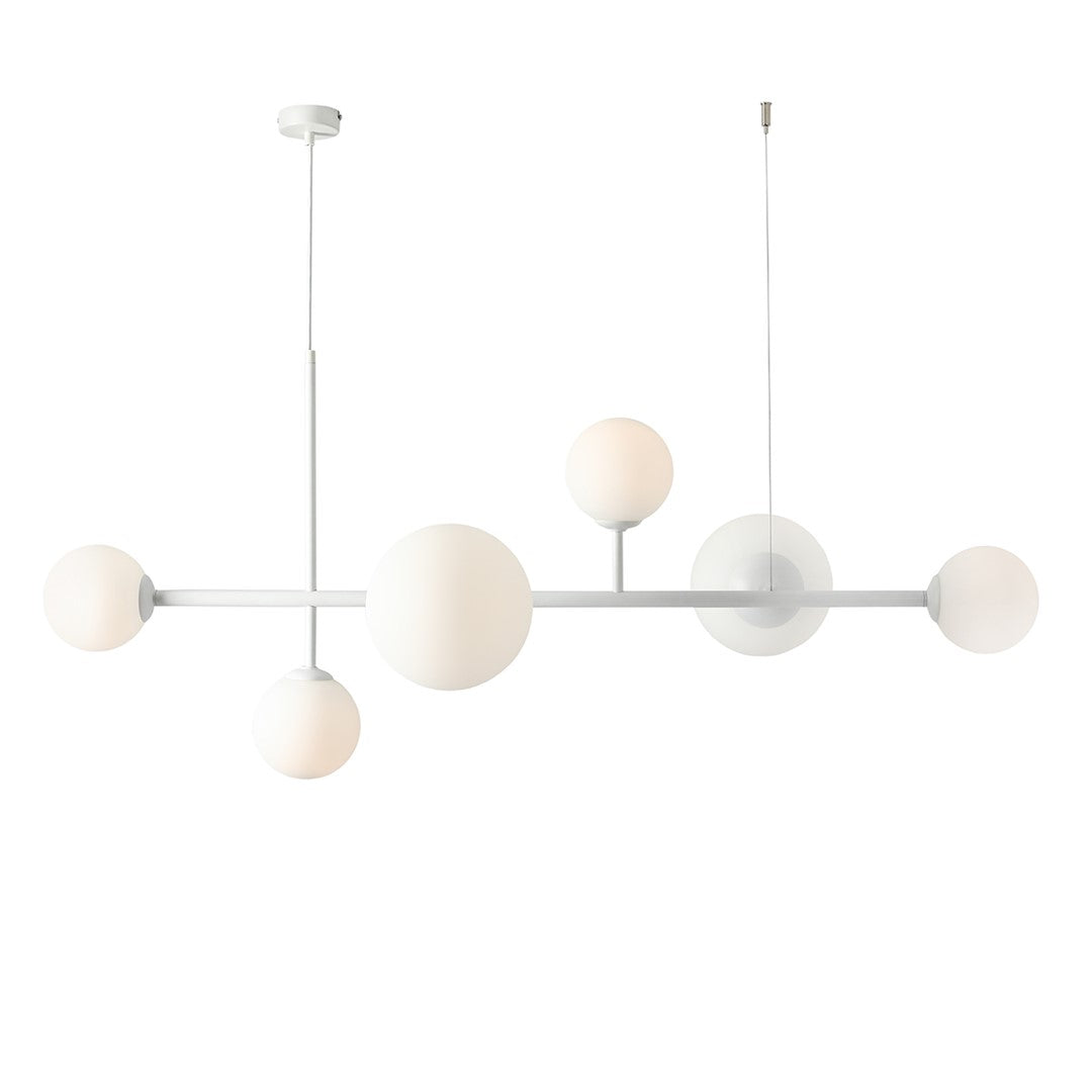 Aldex Lampa Wisząca Dione 6 White - Metal / szkło - Biały 1092K