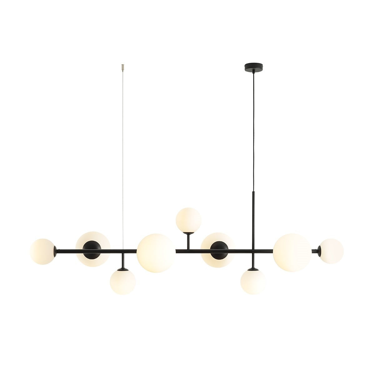 Aldex Lampa Wisząca Dione 9 Black - Metal / szkło - Czarny 1092N1
