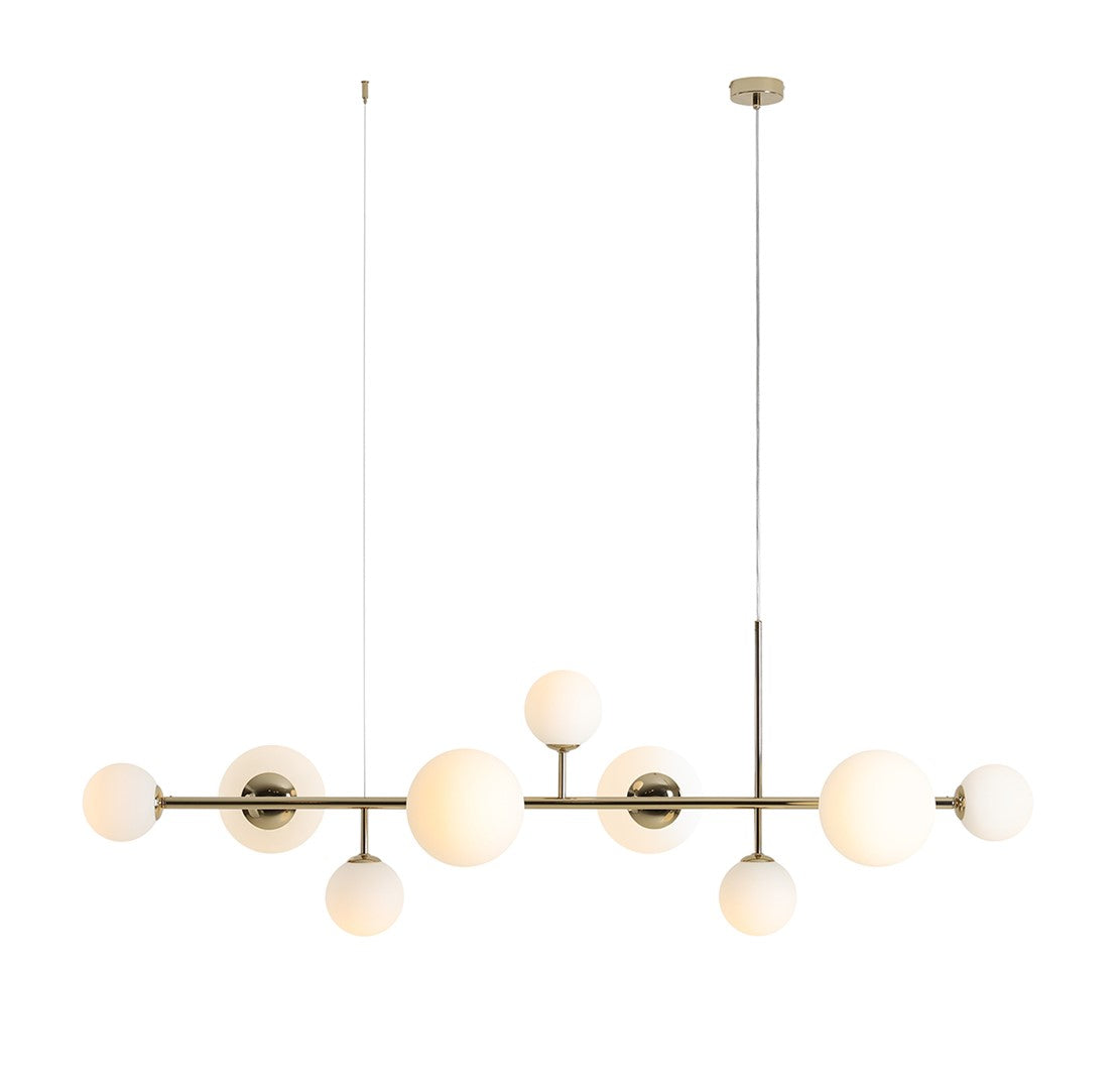Aldex Lampa Wisząca Dione 9 Gold - Metal / szkło - Złoty 1092N30