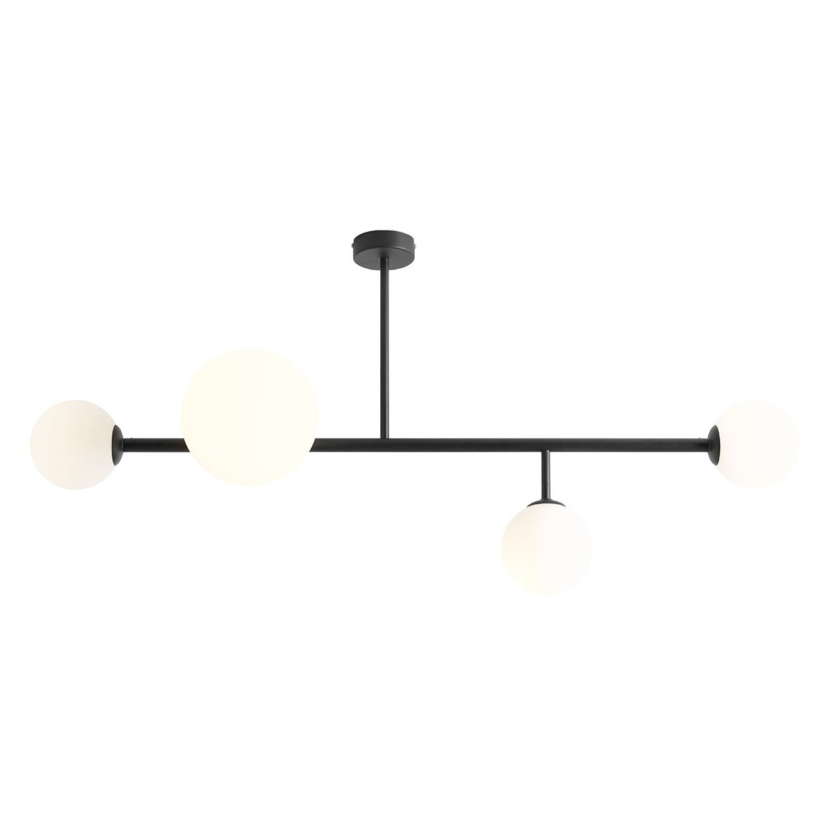 Aldex Plafon Dione 4 Black - Metal / szkło - Czarny 1092PL_L1