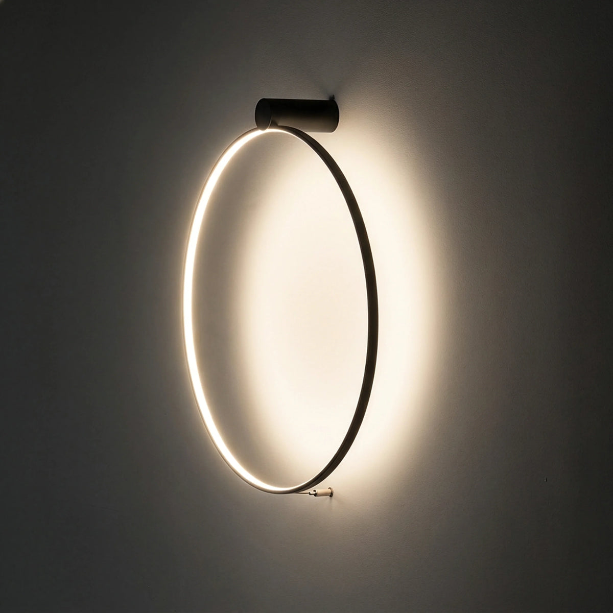 Nowodvorski Lampa przysufitowa CIRCOLO LED S 18W 50/60Hz - Aluminium lakierowane - Czarny II 10930 - lampa włączona