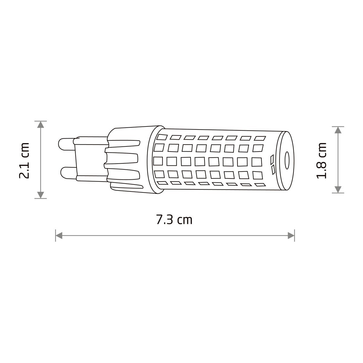 Nowodvorski BULB LED G9, 7W G9 50/60Hz 900lm - Ceramika 10933