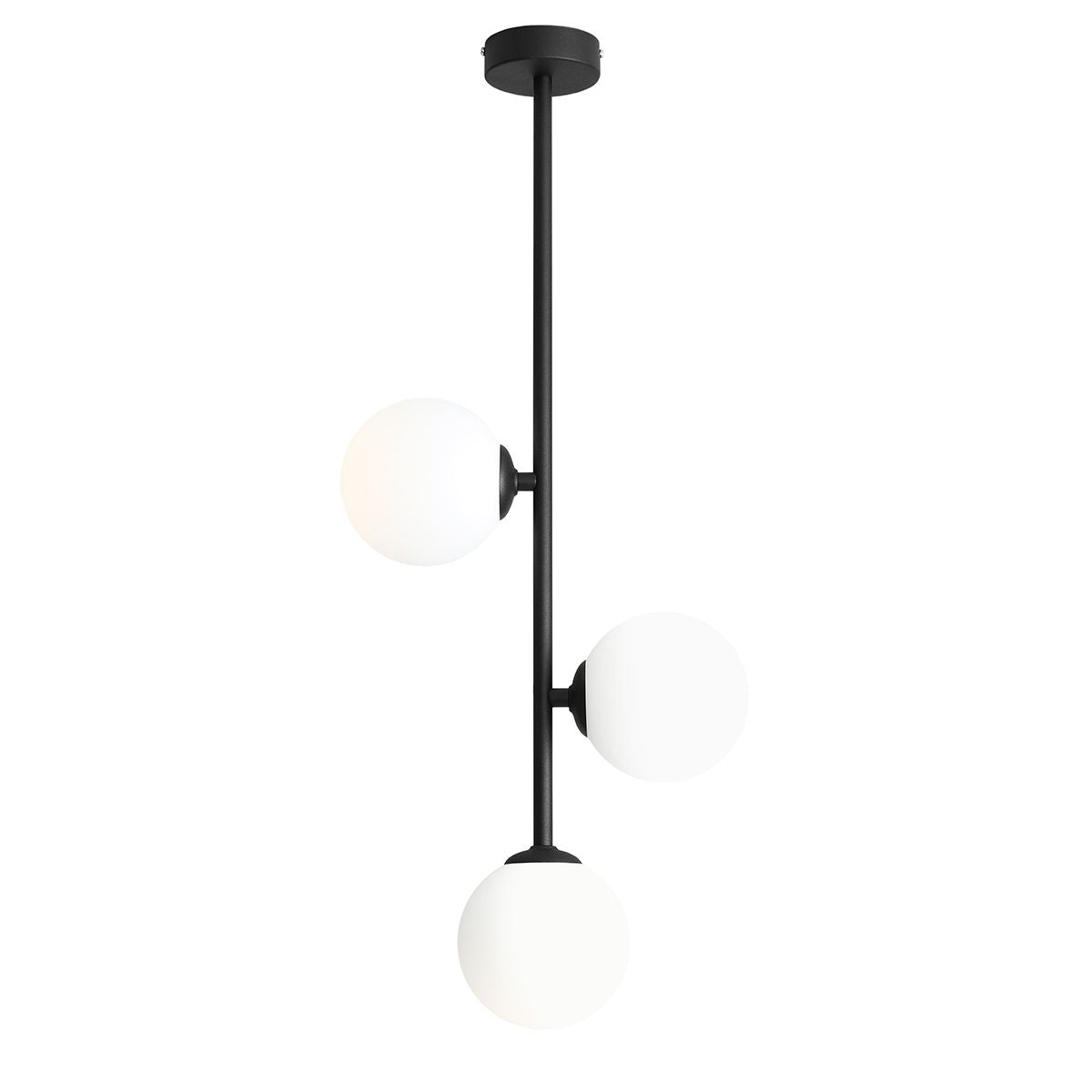 Aldex Plafon Libra 3 Black - Metal / szkło - Czarny 1094PL_E1