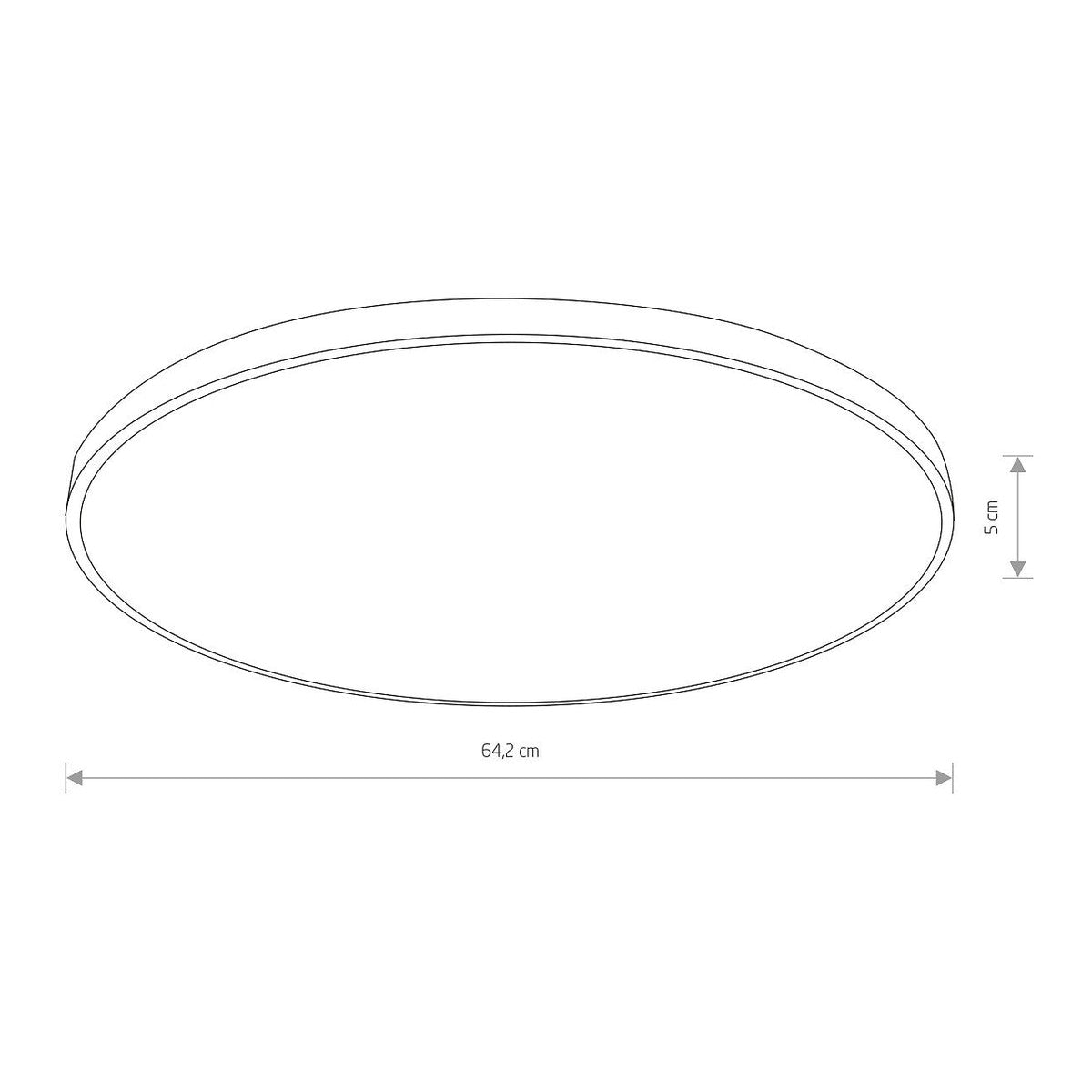 Nowodvorski Plafon AGNES ROUND LED PRO 64W 50/60Hz - Stal lakierowana - Czarny 10975