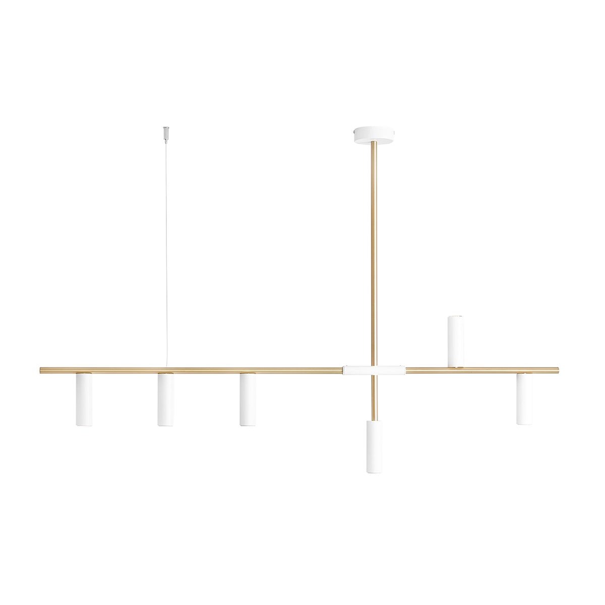 Aldex Lampa Wisząca Trevo 6 White Brass - Metal - Biały 1097K40