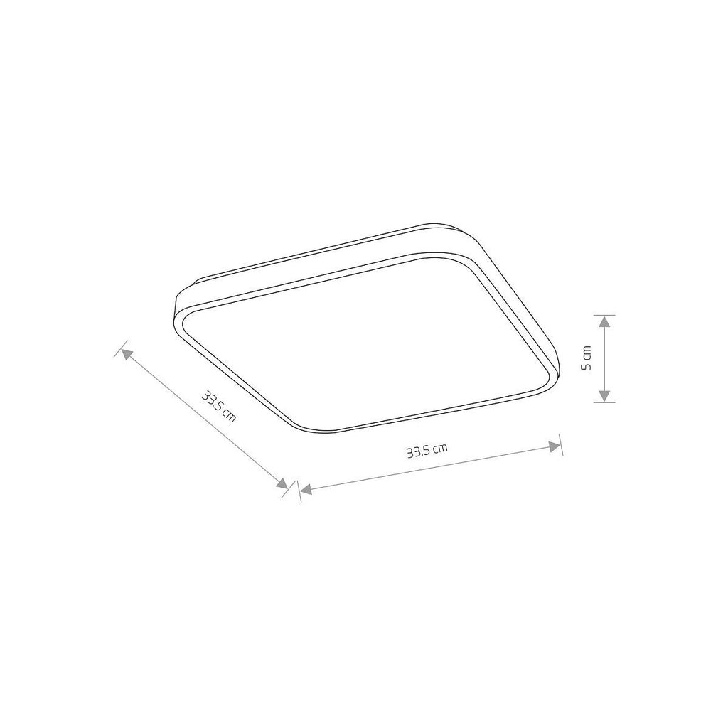 Nowodvorski Plafon AGNES SQUARE LED PRO 16W 50/60Hz - Stal lakierowana - Czarny 10983
