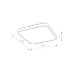 Nowodvorski Plafon AGNES SQUARE LED PRO 16W 220-230 50/60 IP44 - Stal lakierowana - Biały 10989
