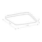 Nowodvorski Plafon AGNES SQUARE LED PRO 64W 220-230 50/60 IP44 - Stal lakierowana - Biały 10994