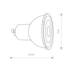 Nowodvorski REFLECTOR LED, GU10, R50, 7W, DIMMABLE 50/60Hz - Tworzywo sztuczne PC - Czarny I 10995