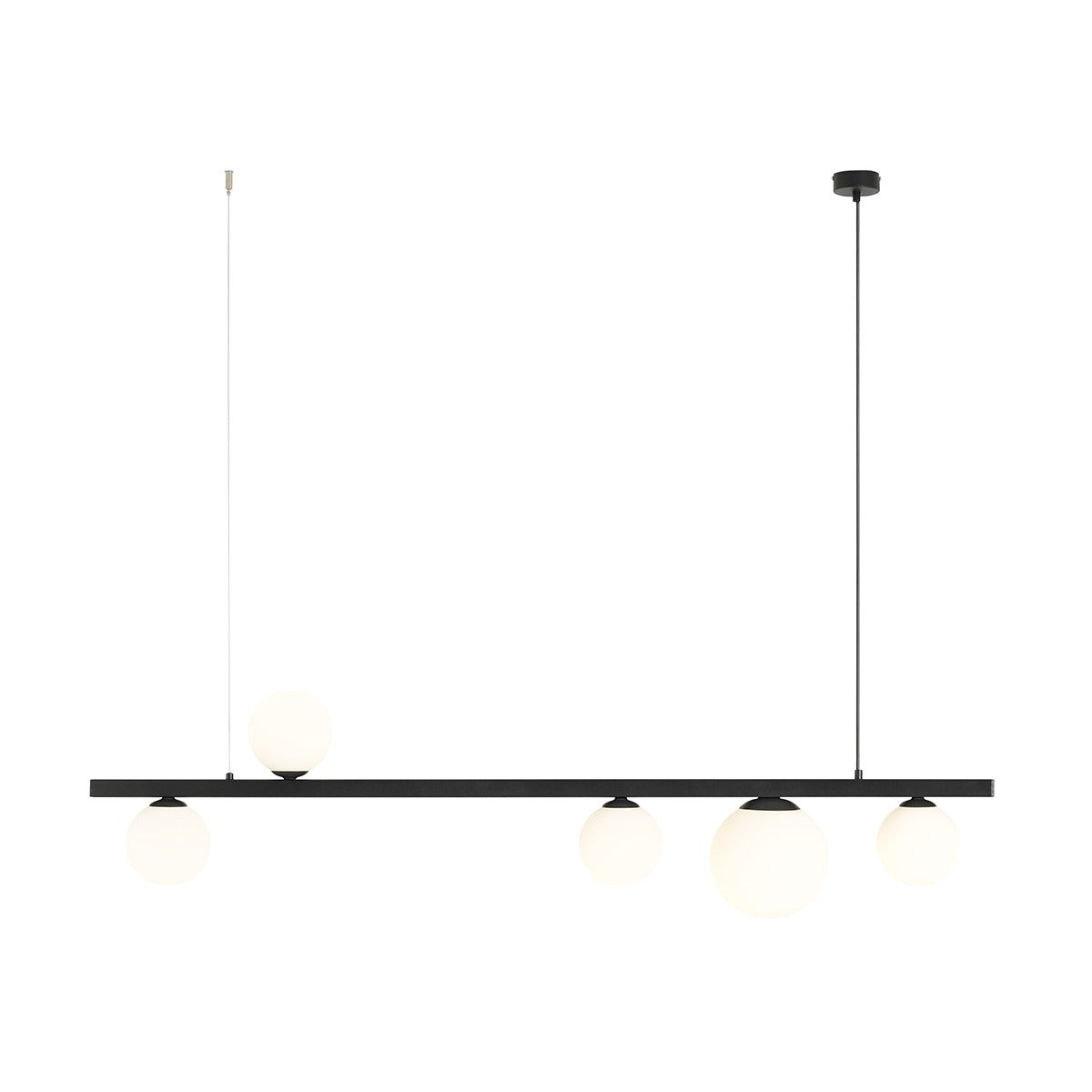 Aldex Lampa Wisząca Garda 5 Black - Metal / szkło - Czarny 1099F1