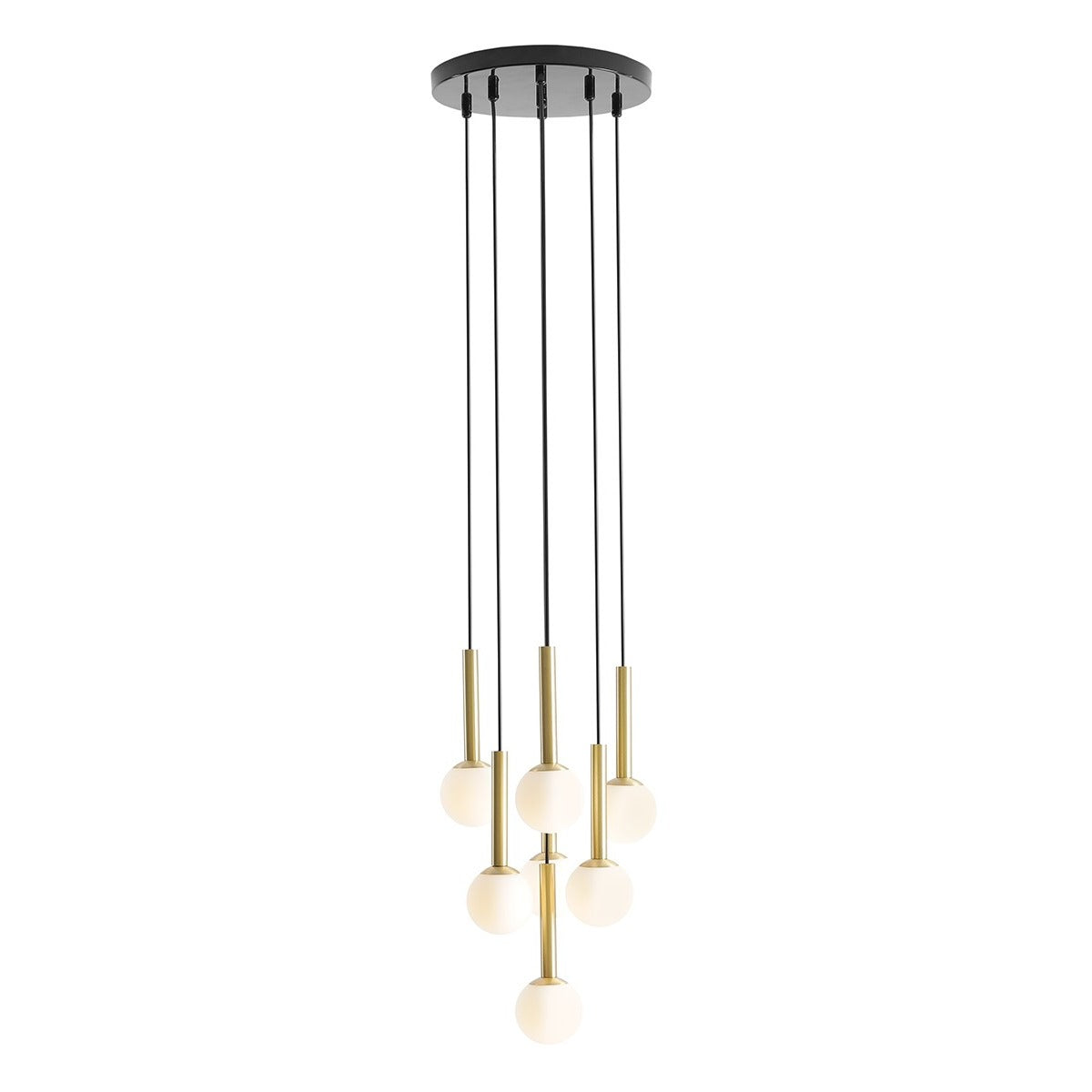 Aldex Lampa Wisząca Riu 7 Ring Black Brass - Metal / szkło - Mosiądz 1103T1