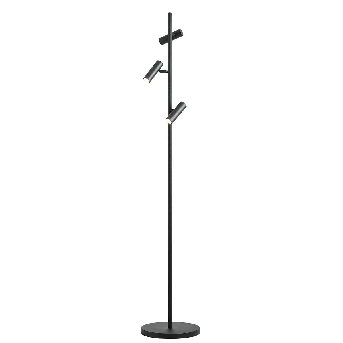 Aldex Lampa Stojąca Trevo All Black - Metal - Czarny 1104A1