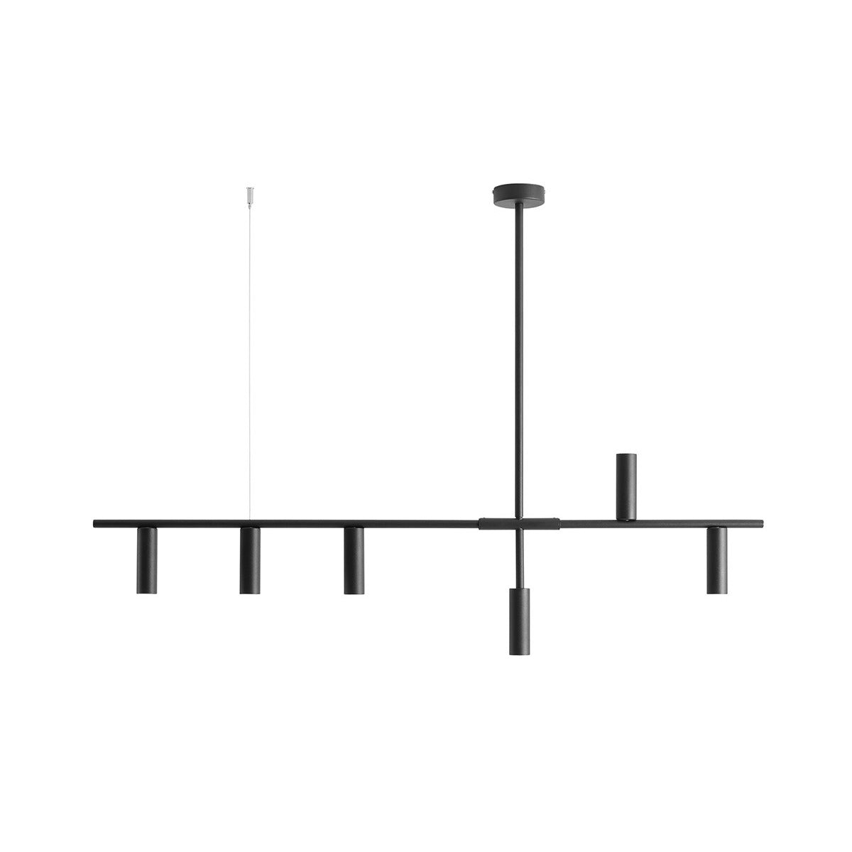 Aldex Lampa Wisząca Trevo 6 All Black - Metal - Czarny 1104K1