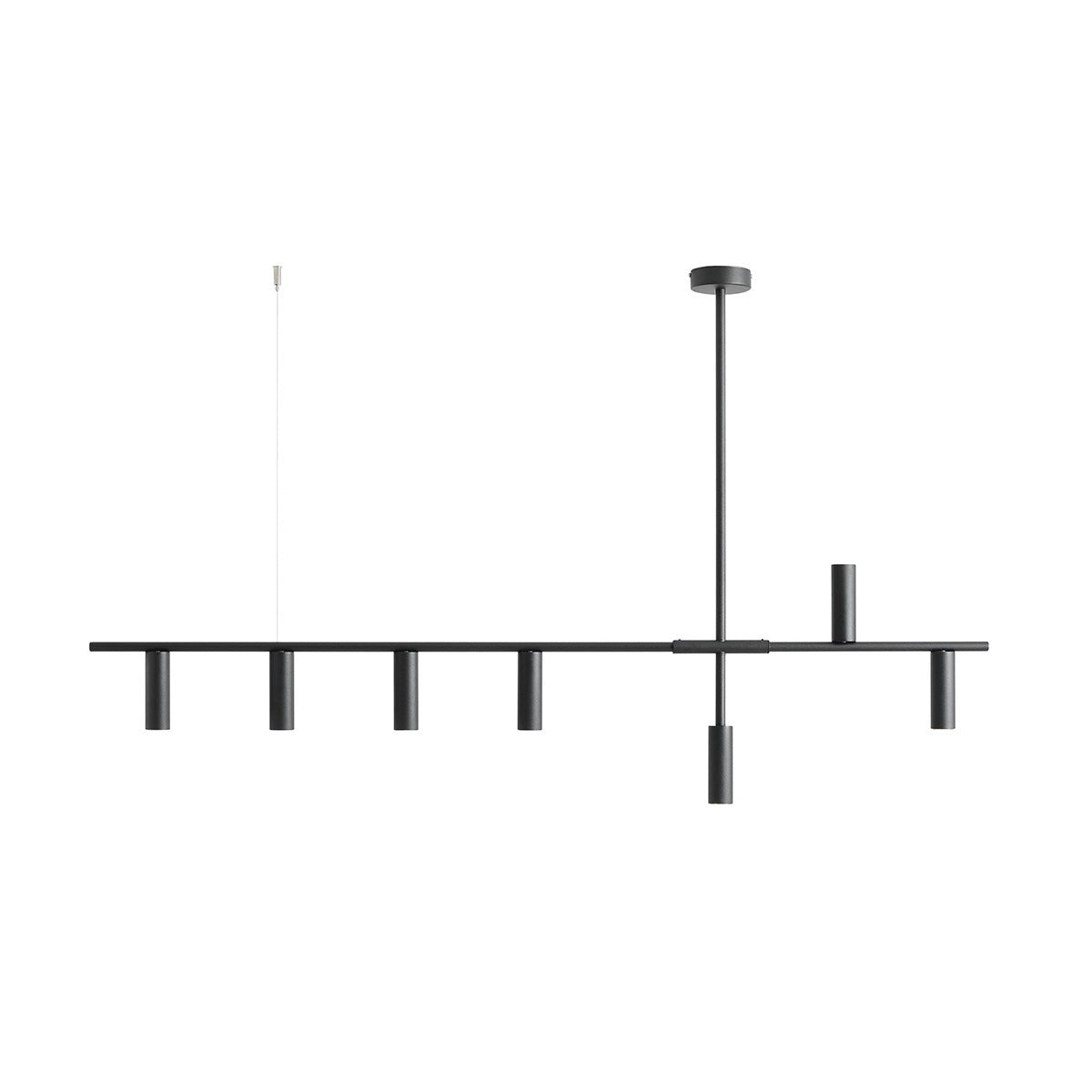 Aldex Lampa Wisząca Trevo 7 All Black - Metal - Czarny 1104T1
