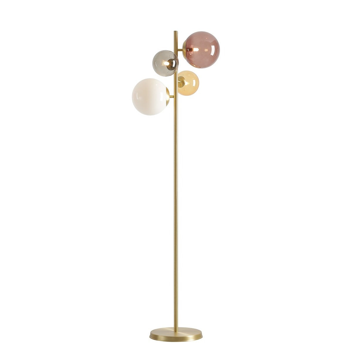 Aldex Lampa Stojąca Bloom Multicolour Żarówki W Zestawie - Metal / szkło - Mosiądz 1111A40
